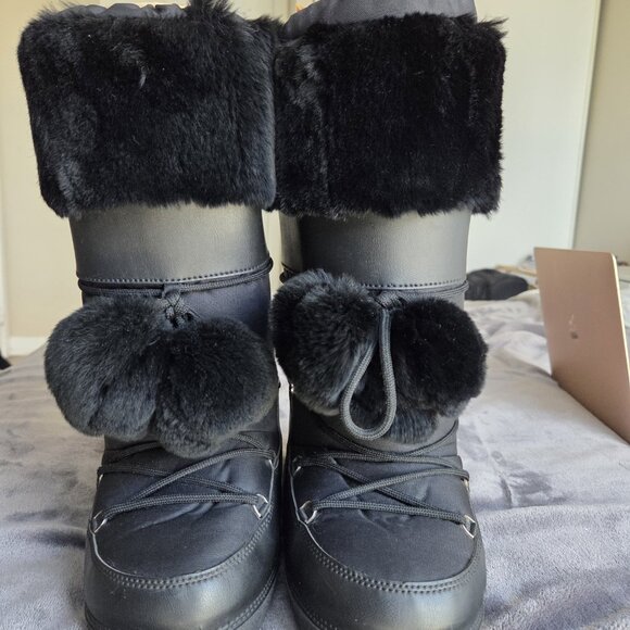 Christian Dior Lace - Up Snow Boots Moon Boots - Black - 35/37 - Brand New - Picture 4 of 5